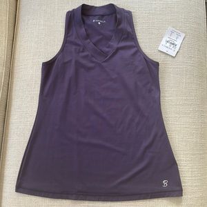 SOFIBELLA TENNIS- Golf- athletic v neck racer back tank size Large